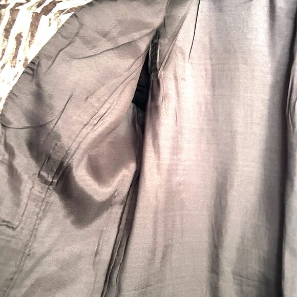 Chicos Beaded Dinner Jacket L 1 Brown Tan Resort Cruise Cocktail Holiday Glam - Picture 5 of 7